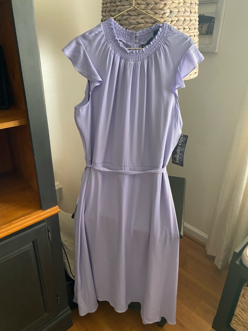 NWT Nina Leonard Lavender Maxi Dress